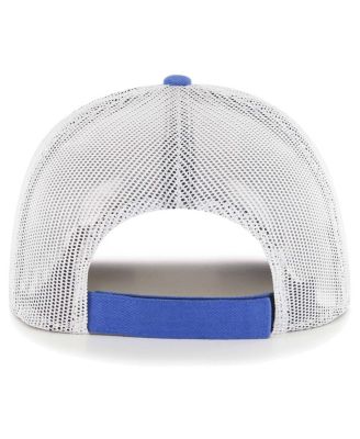 Youth Boys and Girls Royal, White Los Angeles Rams Scramble Adjustable Trucker Hat