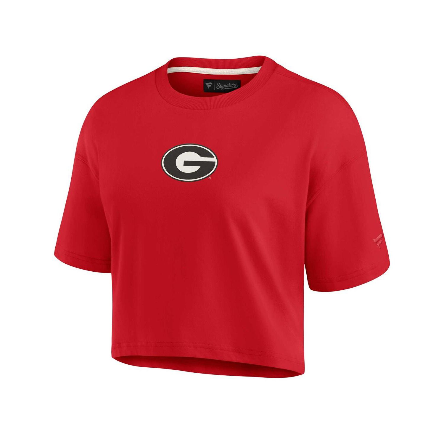 Women's Red Georgia Bulldogs Super Soft Boxy Cropped T-shirt