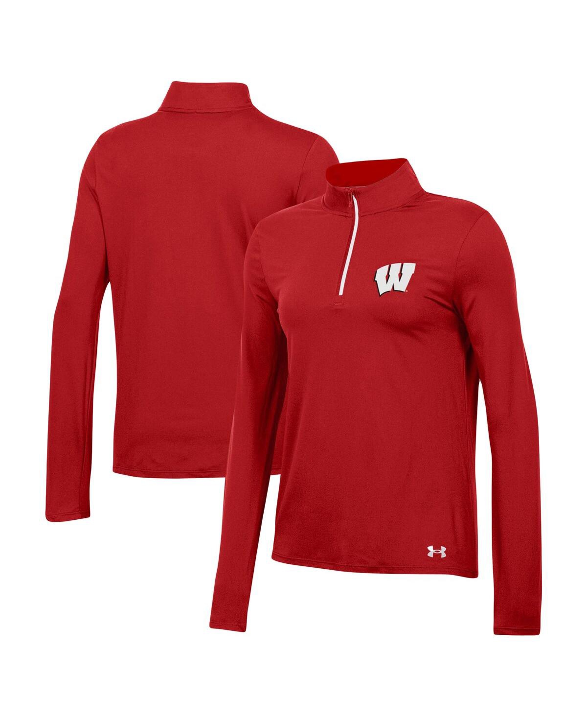 Under Armour Women's  Red Wisconsin Badgers Gameday Knockout Quarter-zip Top