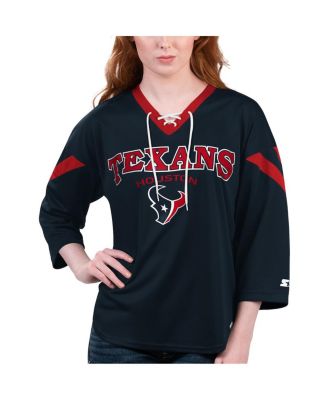 San Francisco 49ers Starter Women's Rally Lace-Up 3/4 Sleeve T-Shirt -  Scarlet