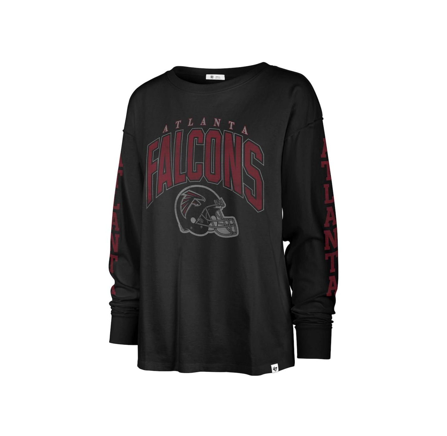 Women's Black Distressed Atlanta Falcons Tom Cat Long Sleeve T-shirt