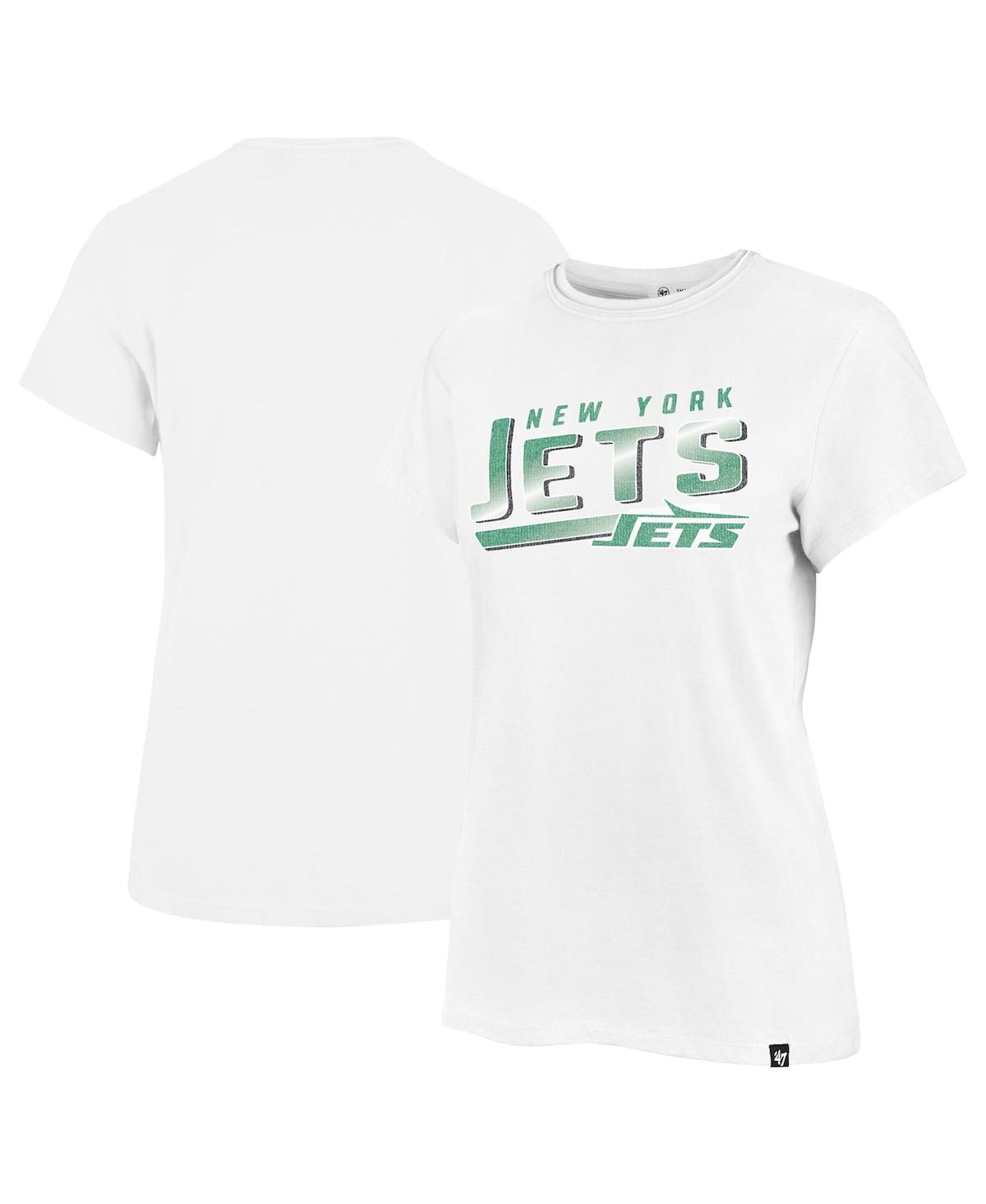 47 Brand Women's ' White New York Jets Legacy Pep-up Frankie T-shirt