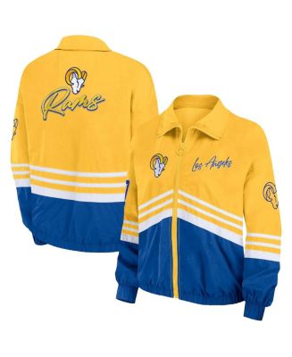 Women's WEAR by Erin Andrews Gold Distressed Los Angeles Rams Vintage ...
