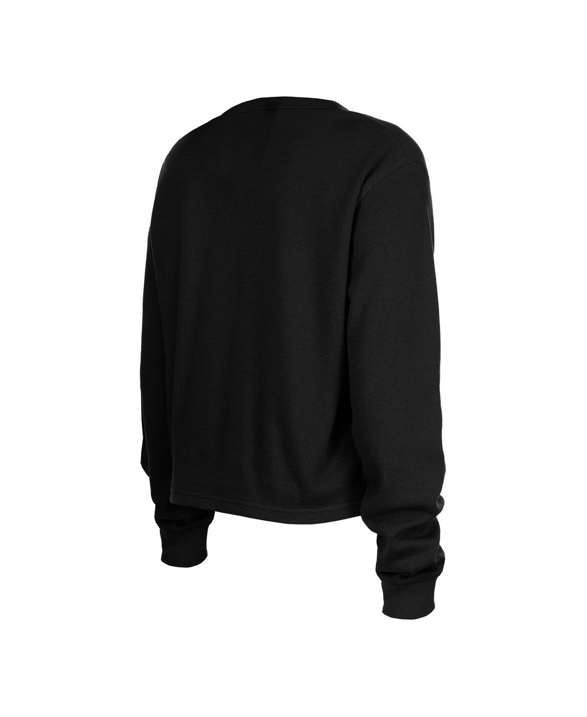 Shop New Era Women's  Black New Orleans Saints Thermal Crop Long Sleeve T-shirt