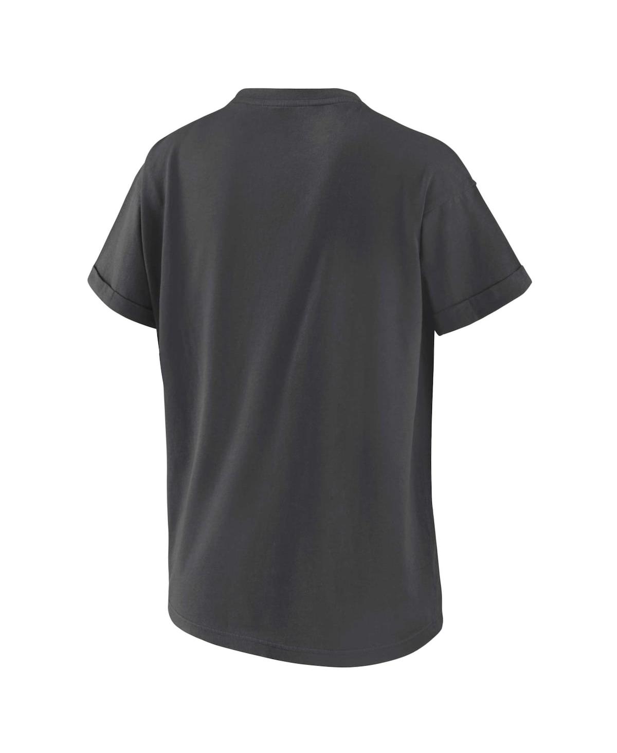 Shop Wear By Erin Andrews Women's  Charcoal Distressed Colorado Buffaloes Boyfriend T-shirt