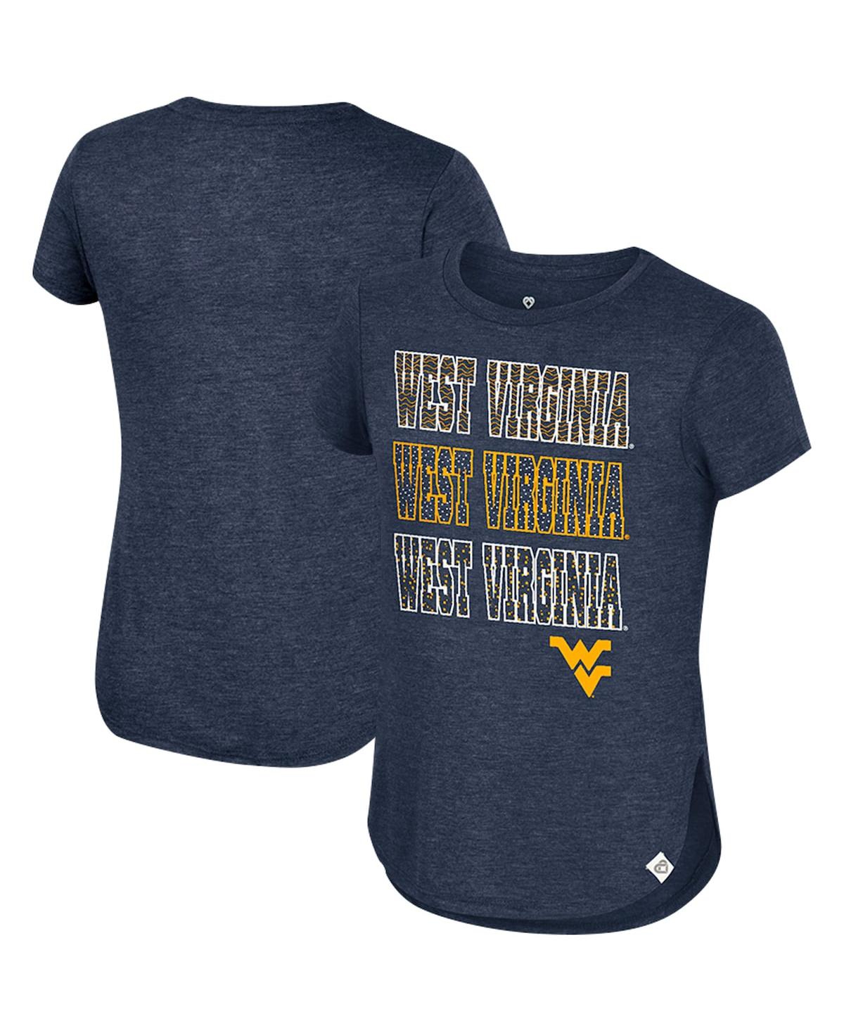 COLOSSEUM BIG GIRLS COLOSSEUM NAVY WEST VIRGINIA MOUNTAINEERS HATHAWAY T-SHIRT