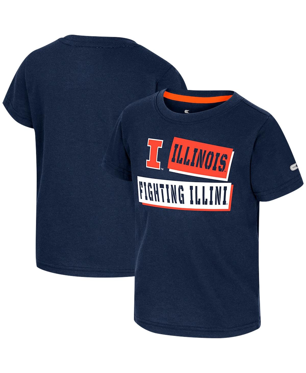 Colosseum Babies' Toddler Boys And Girls  Navy Illinois Fighting Illini No Vacancy T-shirt