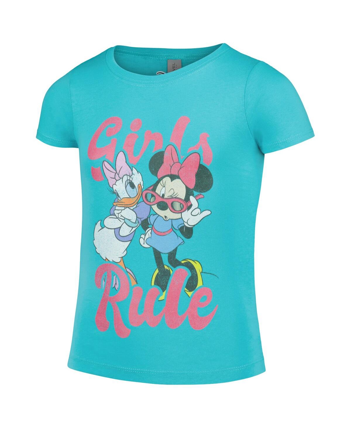 Shop Mad Engine Big Girls  Turquoise Mickey & Friends Girls Rule T-shirt