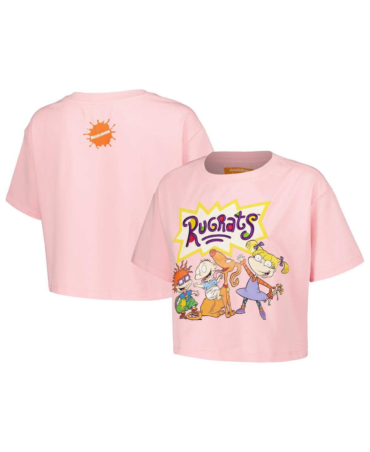 Women's Freeze Max Pink Rugrats Group Boxy Cropped T-shirt - Pink