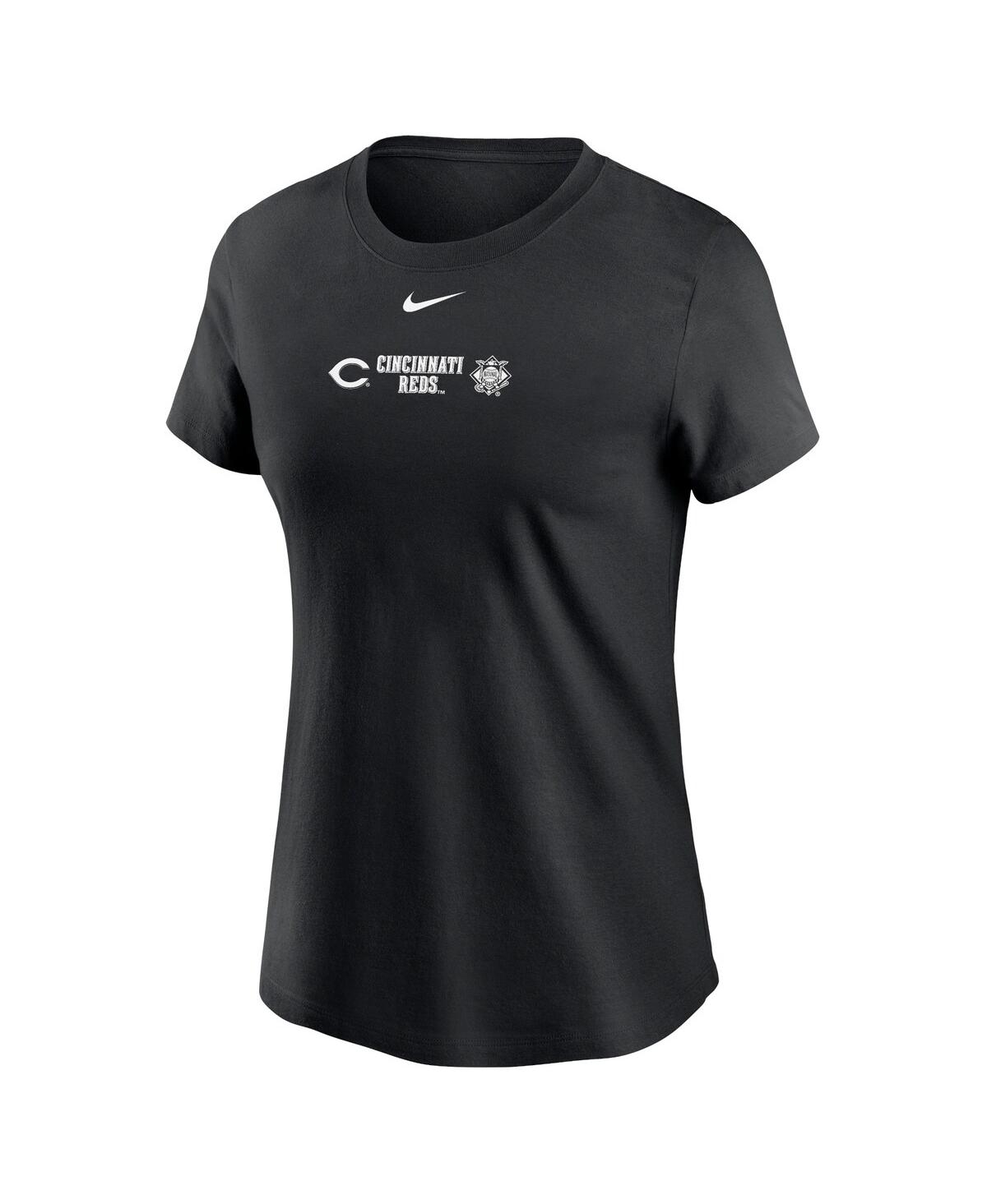 Nike Women's  Black Cincinnati Reds Over Shoulder T-shirt In Black