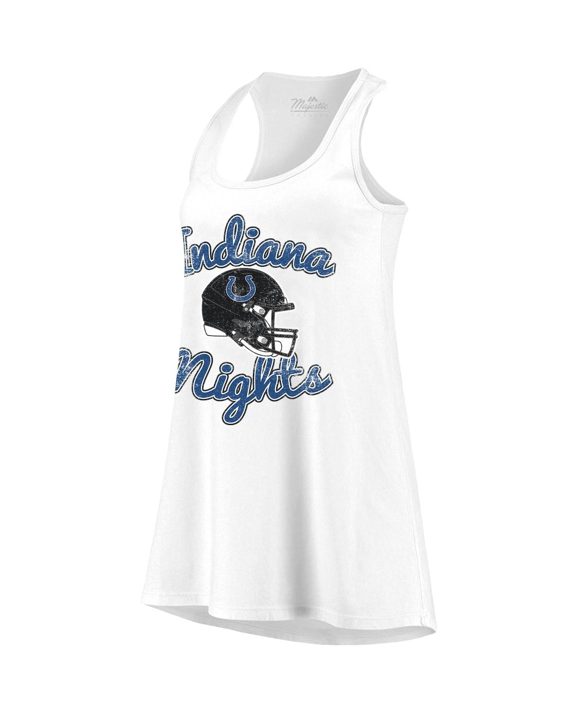 Shop Majestic Women's  Threads White Indianapolis Colts Indiana Nights Alternate Racerback Tank Top