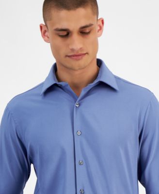 Men's Slim Fit 4-Way Stretch Dress Shirt, Created for Macy's  