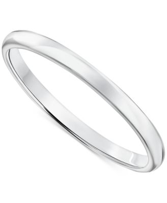 Macy's - Polished Comfort Fit Wedding Band in Platinum