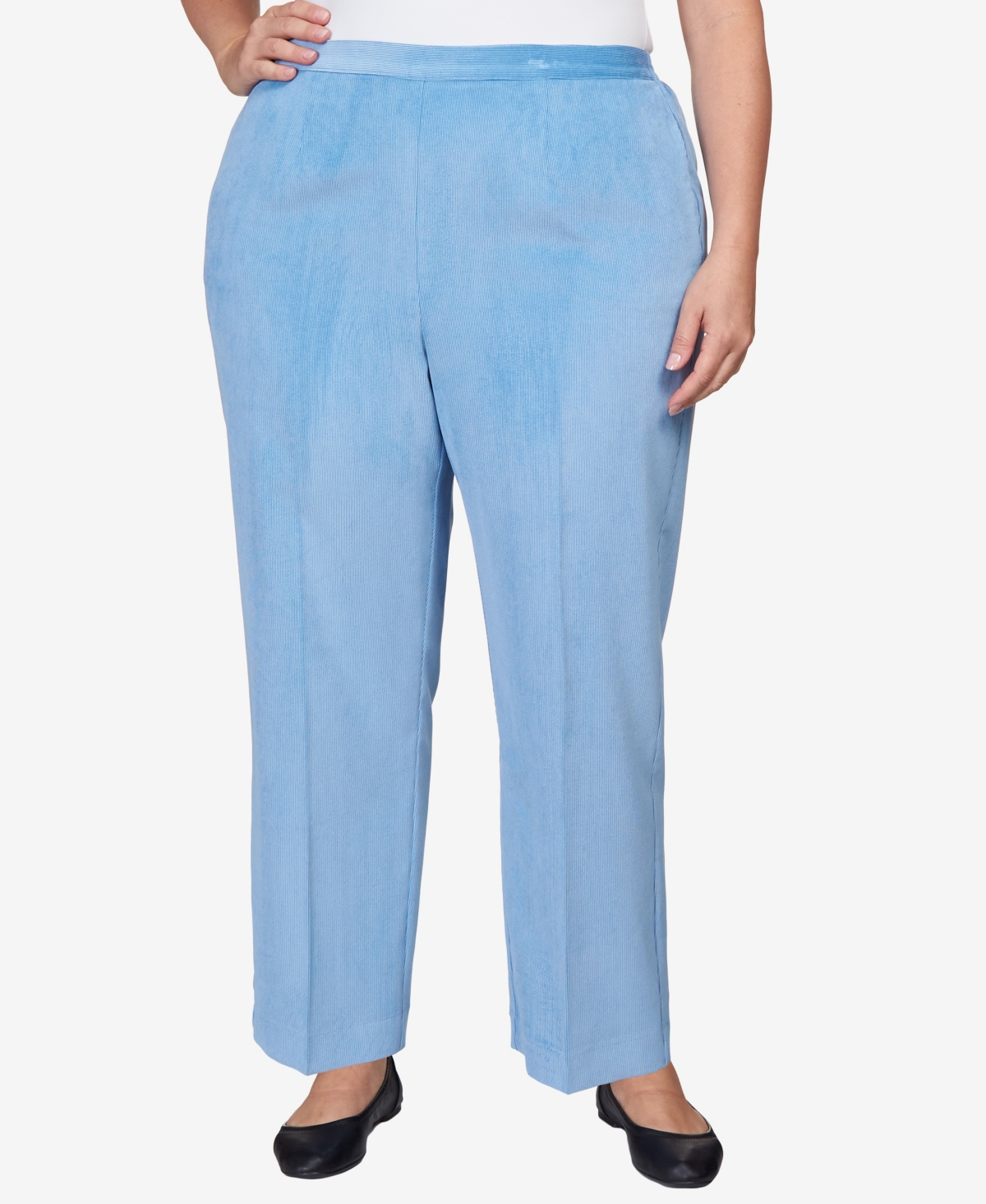Alfred Dunner Plus Size Swiss Chalet Sleek Corduroy Short Length Pants