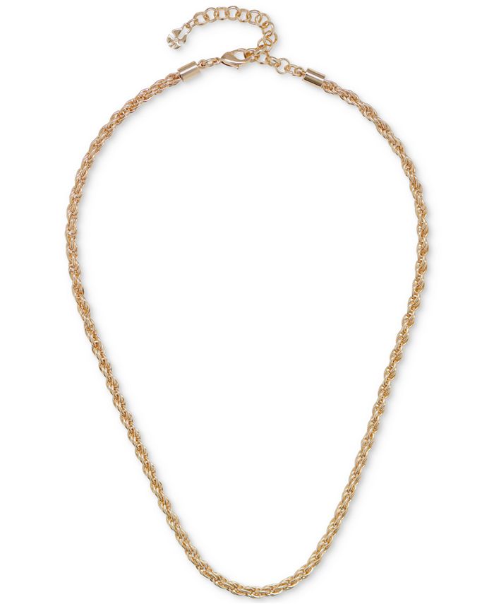 Lucky Brand GoldTone Twisted Chain Collar Necklace, 153/4" + 2" extender Macy's