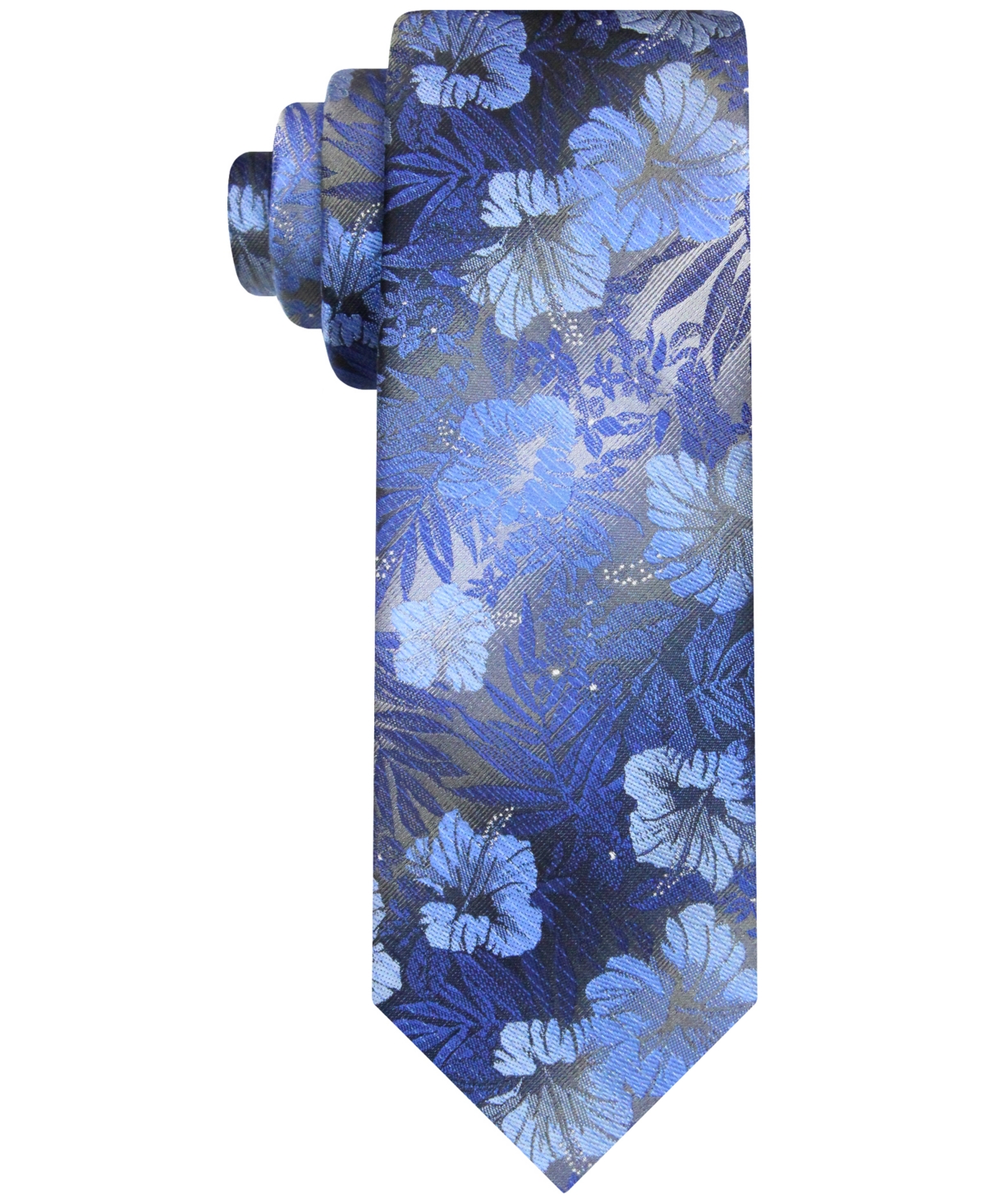 Van Heusen Men's Classic Floral Long Tie In Navy