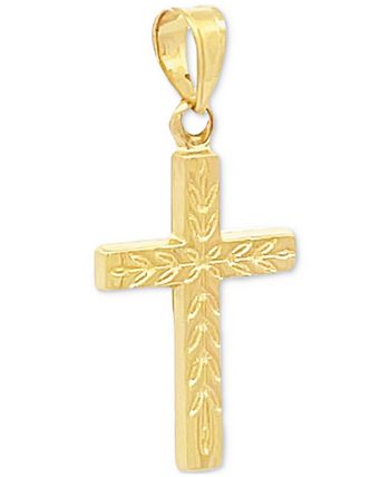 Macy s Small Leaf Cross Pendant in 14k Gold Macy s