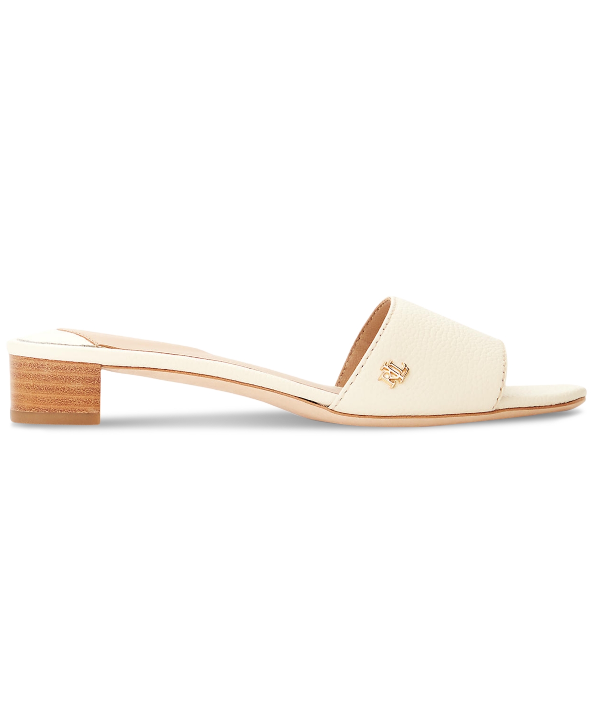 Shop Lauren Ralph Lauren Women's Fay Slip-on Slide Dress Sandals In Vanilla
