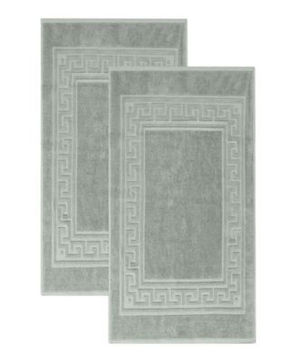 Cotton Greek Key Infinity Border 2-Pc. Bath Rug Set