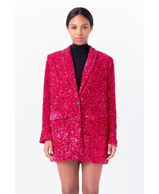 Women's Sequins Velvet Blazer