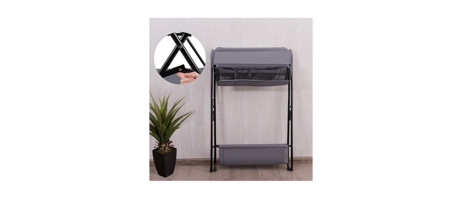 Portable Infant Changing Station Baby Diaper Table with Safety Belt