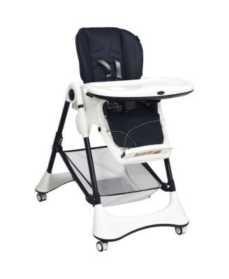 A-Shaped High Chair with 4 Lockable Wheels