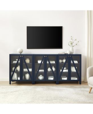 Furniture Cassai 3 Piece Medium-Density Fiberboard (MDF) Media Sideboard Cabinet Set