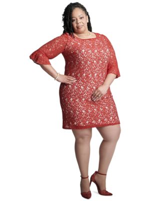 Kasper - Women's Lace 3/4-Sleeve Sheath Dress