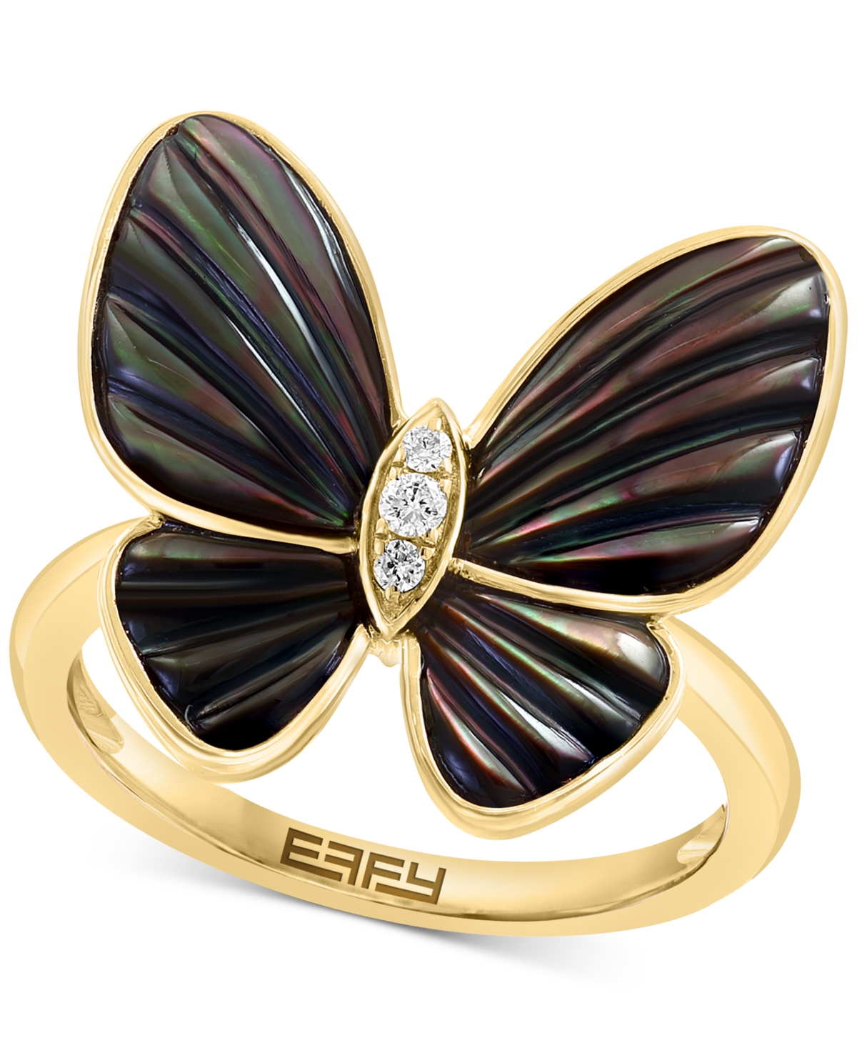 Effy Mother of Pearl & Diamond Accent Butterfly Statement Ring in 14k Gold - K Gold