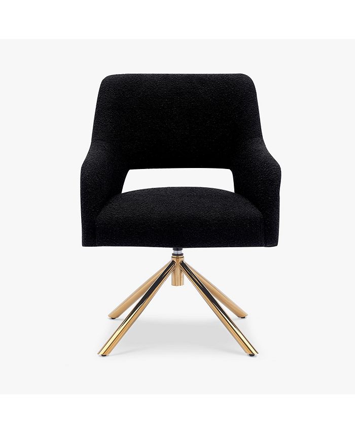 WestinTrends Mid-Century Modern Large Boucle Swivel Accent Arm Chair ...