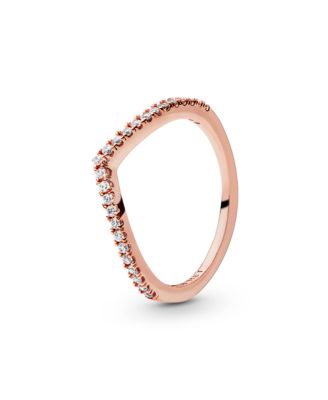 Cubic Zirconia Timeless Sparkling Wishbone Ring