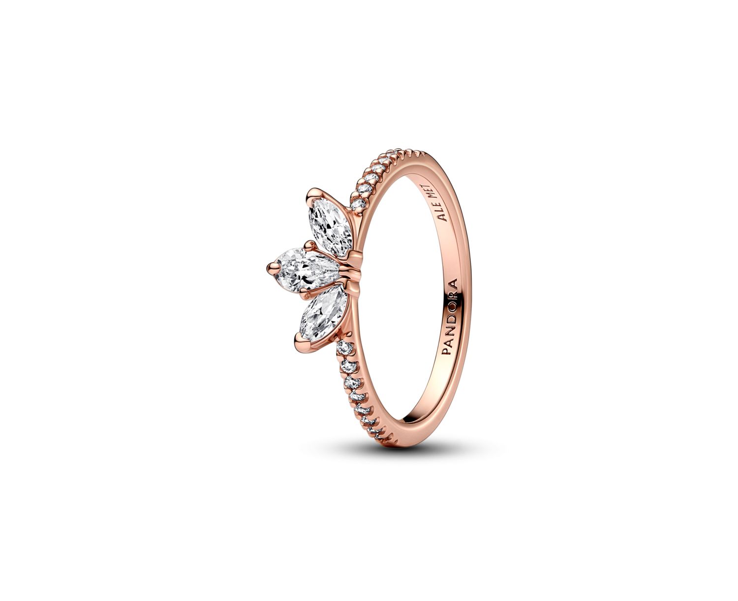 Cubic Zirconia Timeless Sparkling Herbarium Cluster Ring