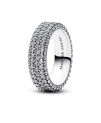 Cubic Zirconia Timeless Pave Triple-Row Ring