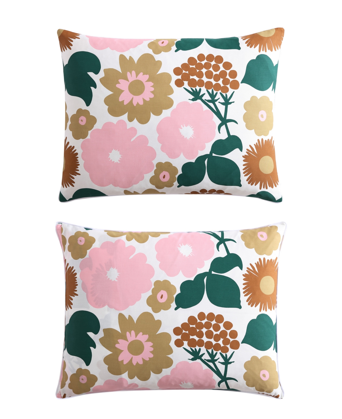 Marimekko Pieni Kukkatori Cotton 3 Piece Duvet Cover Set, - Beige