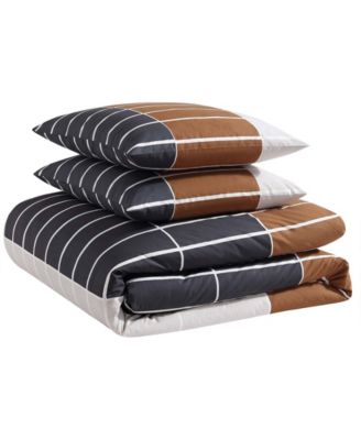 Tiiliskivi Raita Cotton 3 Piece Duvet Cover Set, Full/Queen