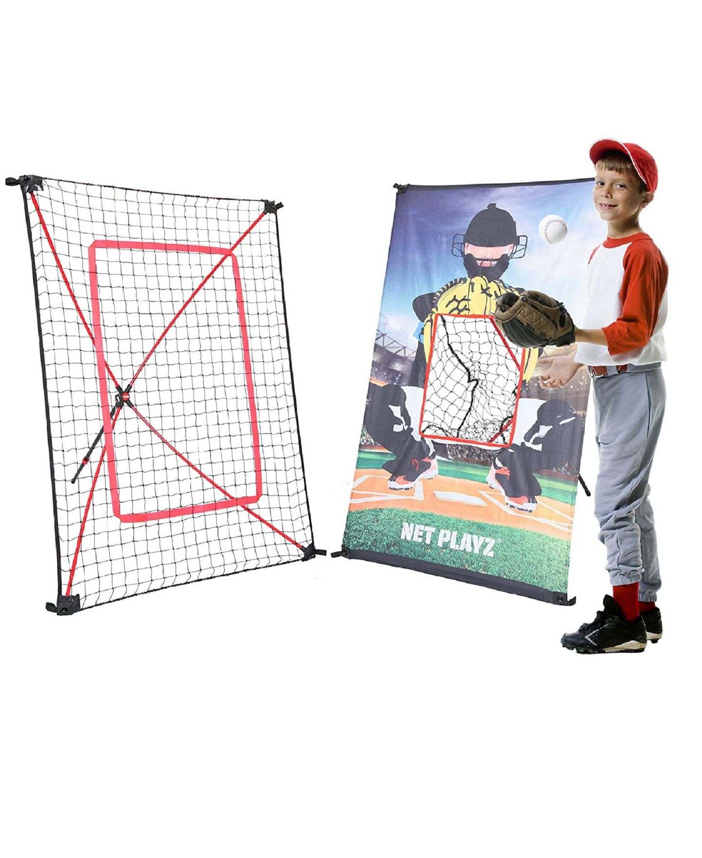 Детская игрушка NET PLAYZ Baseball Training Rebound Pitchback Net w/Target, 3' x 5', 2-in-1 Pitching & Rebounder, Foldable, от 3 лет — фото 2