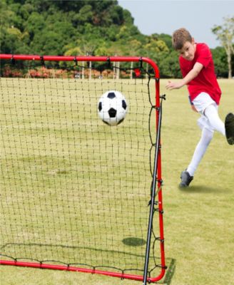 Soccer Rebounder, Soccer Gifts, Kids Teens Football Games, Kick back Practice Net for Skill Training, 5' x 5'