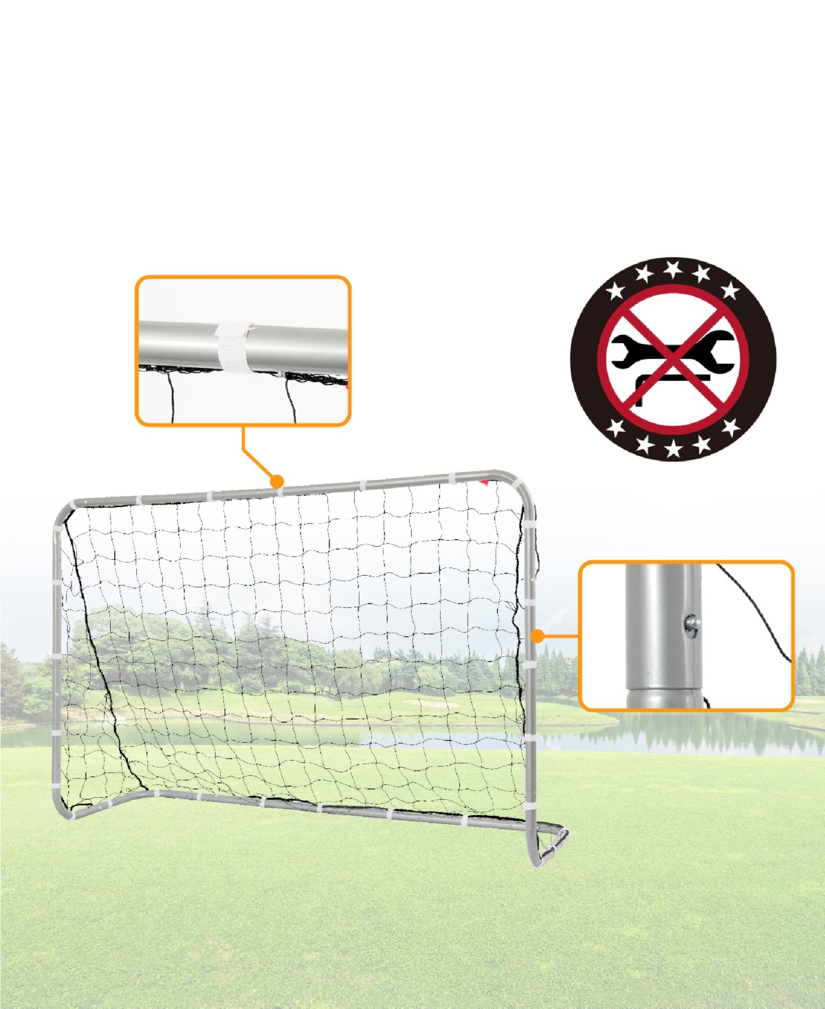 Net Playz Backyard Soccer Goal, Metal Soccer Goal, 6' x 4'