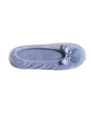 Isotoner Embroidered Terry Ballerina Slipper, Online Only 