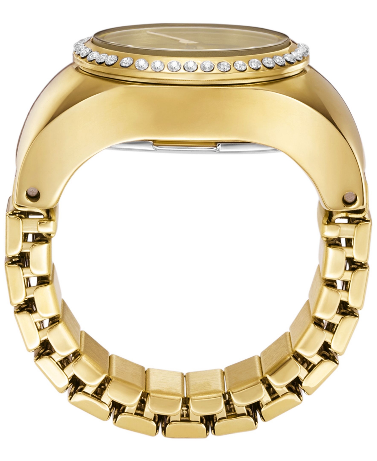 Shop Fossil Women's Watch Ring Two-hand Gold-tone Stainless Steel 15mm