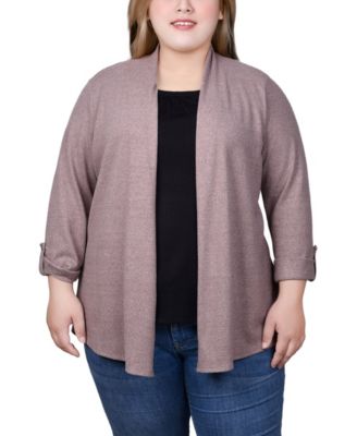 Plus Size 3/4 Sleeve Two in One Top