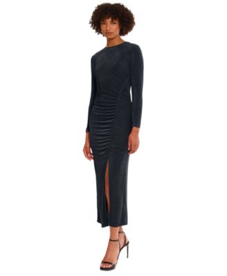 Donna Morgan Midi Wrap Dress In Multi