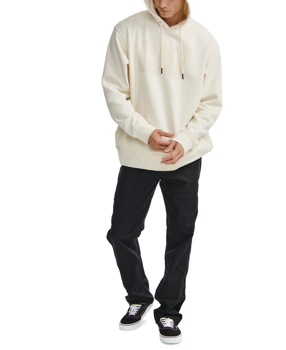 Men's Fleece Long Sleeve Logo Graphic Hoodie - Pristine-t