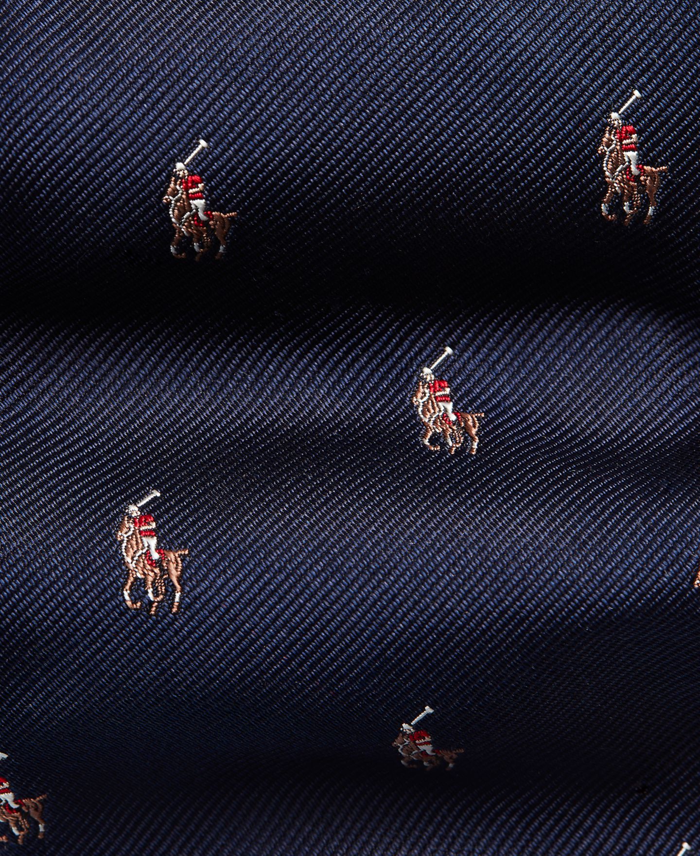 Мужской шёлковый галстук Polo Ralph Lauren Polo Pony, цвет: Тёмно-синий — фото 3