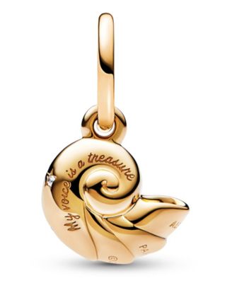 Cubic Zirconia Disney the Little Mermaid Enchanted Shell Dangle Charm