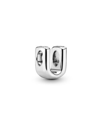 Pandora Sterling Silver Script Alphabet Dangle Charm - Silver - U 45$