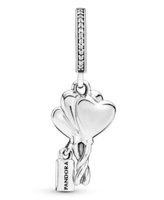 Cubic Zirconia Happy Bday Balloon Dangle Charm