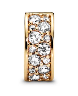 Cubic Zirconia Pave Fixed Clip Charm