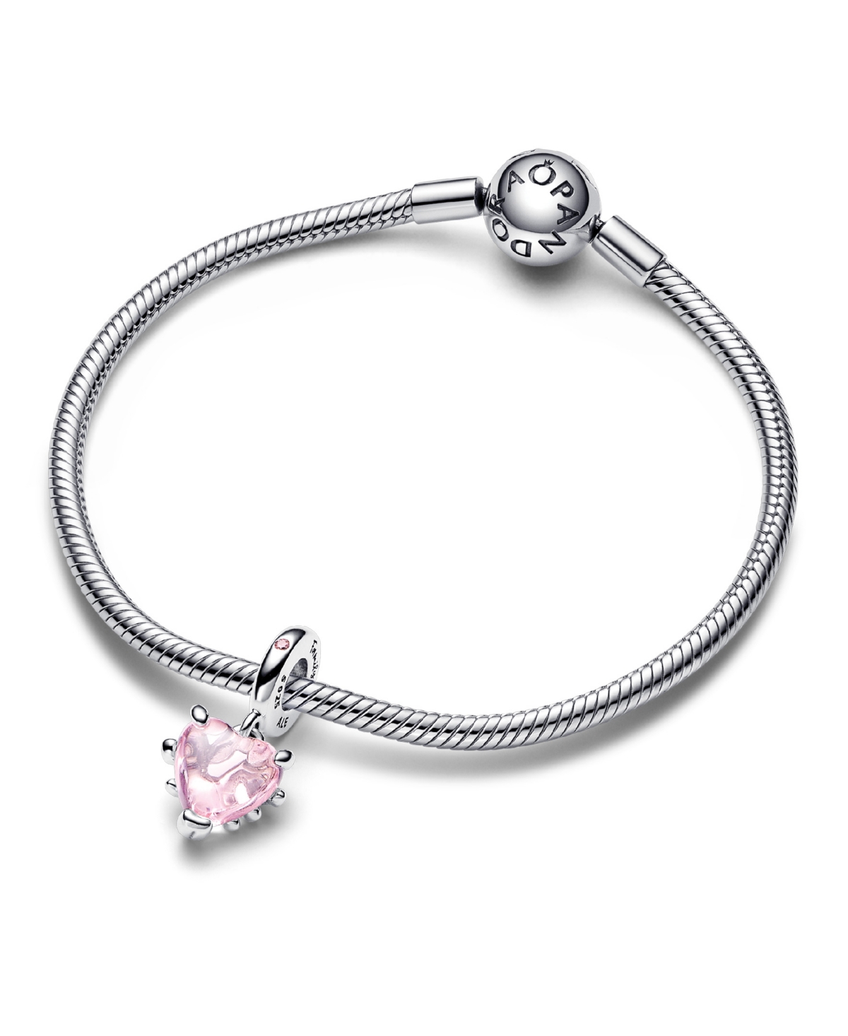 Pandora Mixed StoneFamily Tree Heart Dangle Charm - Pink
