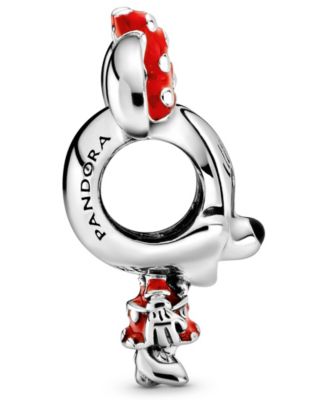 Sterling Silver Disney Minnie Mouse Dotted Dress Bow Charm